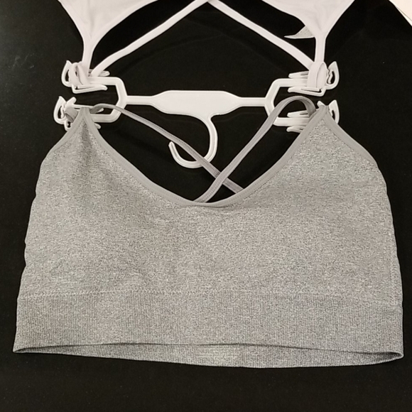 💕JESSICA SIMPSON💕 Seamless Bralettes (2 Pack) Lavender Gray Medium M NWT - Picture 5 of 13